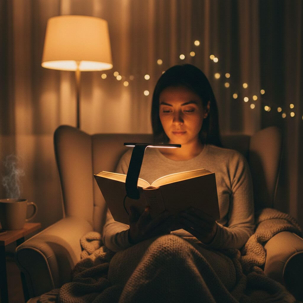 Luz Ambar luminaria para leitura