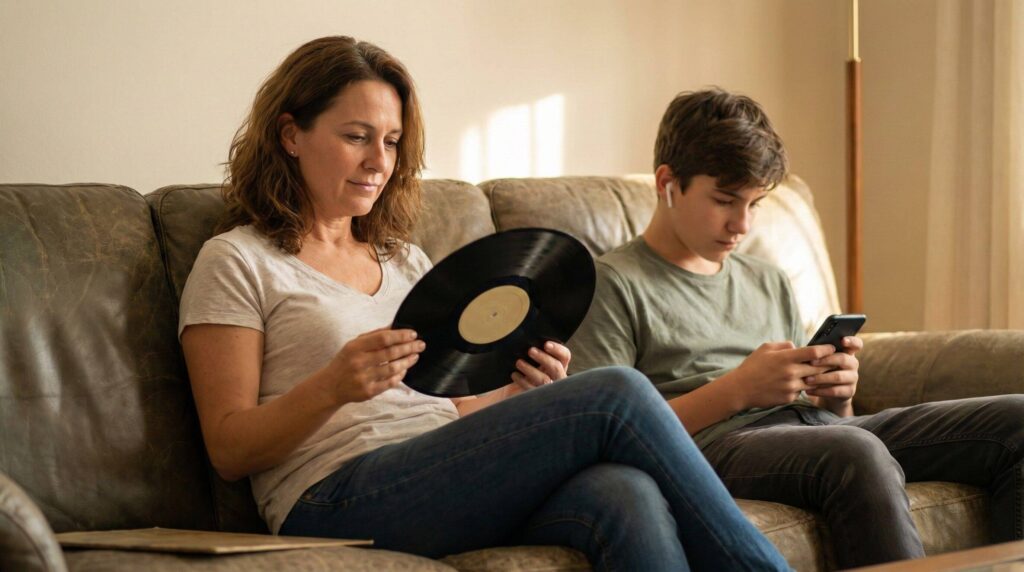 Nostalgia entre mãe e filho